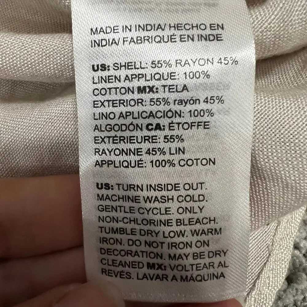 Chico's Linen Blend Blouse size 20 NWT - Picture 6 of 8